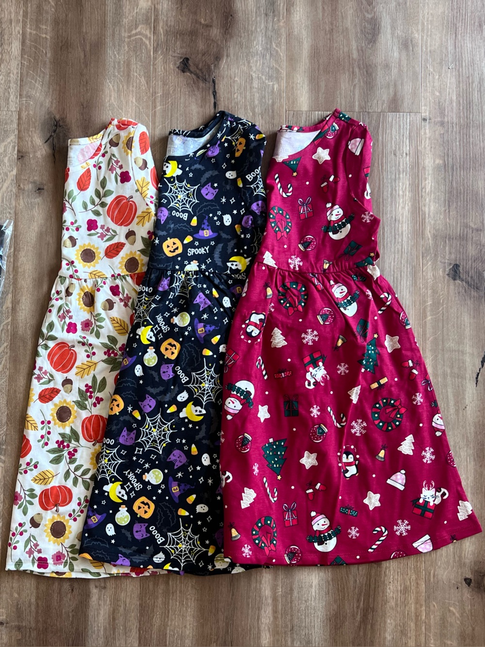 NWT The Children’s Place Kids Holiday Dress 3 Pack - Fall Halloween Christmas